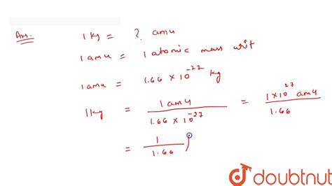 1 amu to kg Converter and Atomic Mass Explained