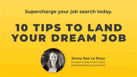 10 Tips To Land Your Dream Job Management Consulted