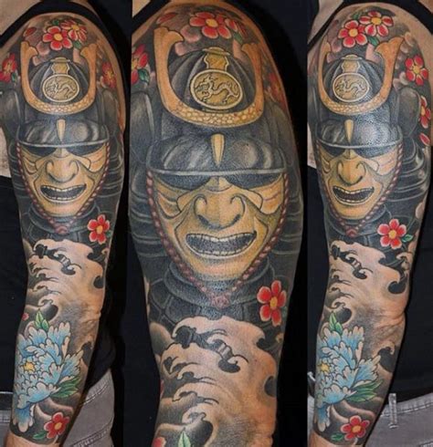 100 Japanese Samurai Mask Tattoo Designs For Men