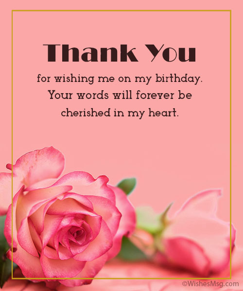 100 Thank You Messages For Birthday Wishes Wishesmsg