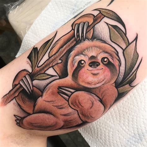 20 Sweet Sloth Tattoos That Are Too Cute To Handle Tatuajes Delicados