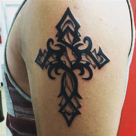 22 Beautiful Tribal Cross Tattoos Only Tribal