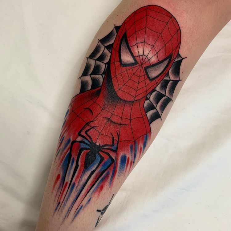 23 Spider Man Face Tattoo Gaiustimoor