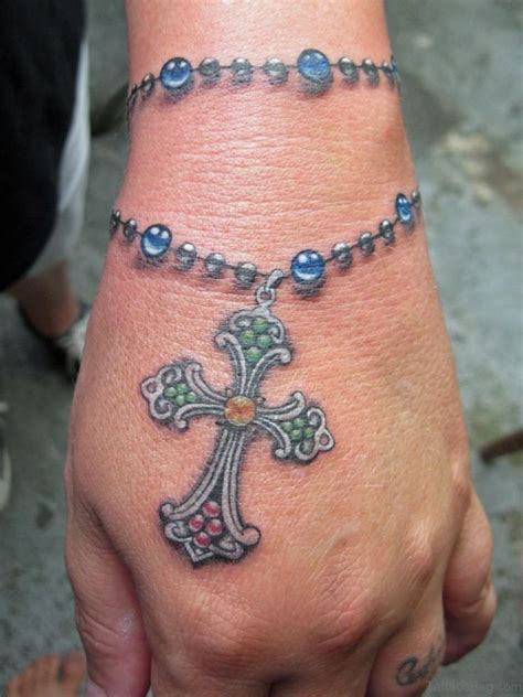 30 Cool Rosary Tattoos On Hand Tattoo Designs Tattoosbag Com