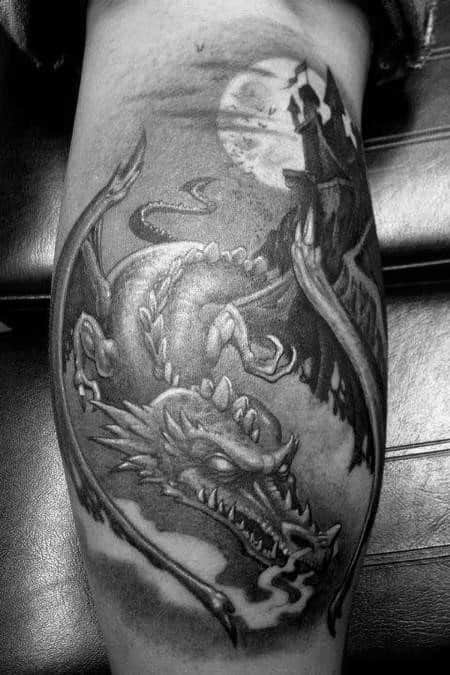 30 Dragon Leg Tattoo Designs For Men 2023 Inspiration Guide