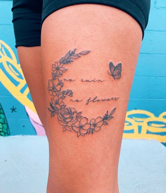 34 No Rain No Flowers Tattoo Examples For Inspiration