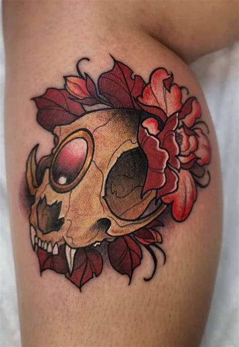 50 Cat Skull Tattoos That Are Actually Good