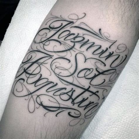 60 Name Tattoos For Men Lettering Design Ideas