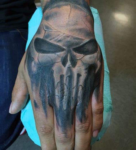 80 Skull Hand Tattoo Designs For Men Manly Ink Ideas