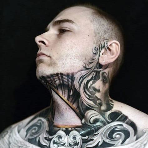 80 Throat Tattoos For Men Cool Masculine Design Ideas