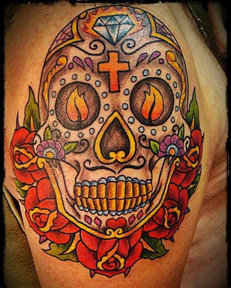 85 Best Sugar Skull Tattoo Designs Meanings 2019