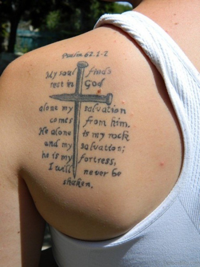 97 Stunning Cross Tattoos For Back