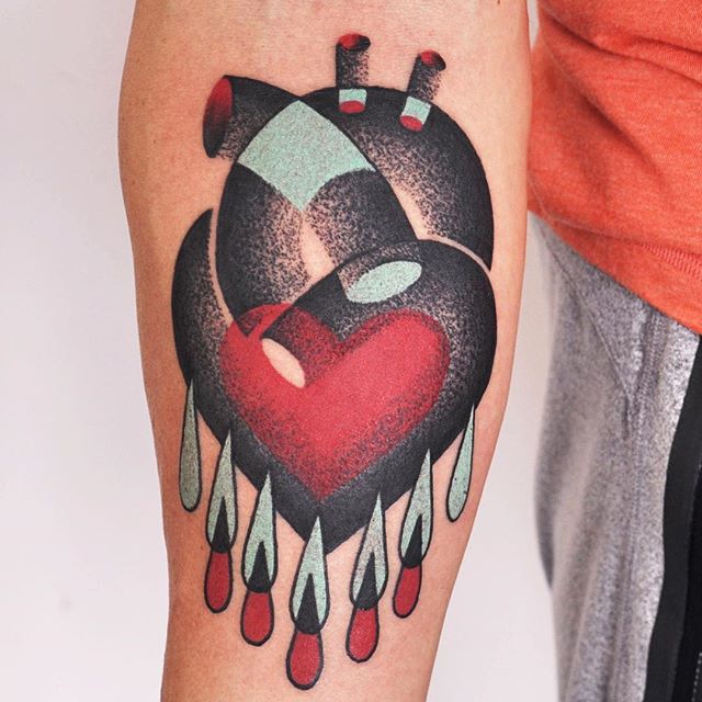 Abstract Heart Tattoo