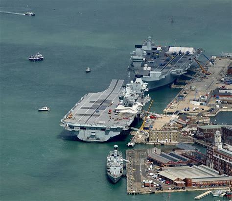 Aircraft Carrier Docked at Portsmouth Harbour