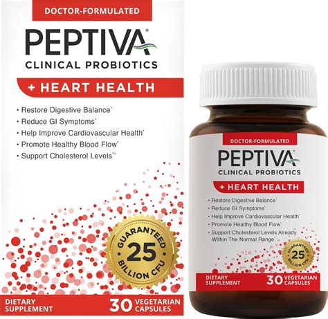 Amazon Com Peptiva Probiotics Heart Health Heart Health Support