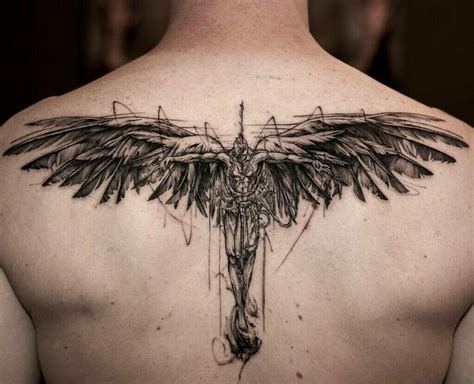 Meaning Behind Angel on the Back Tattoo Designs