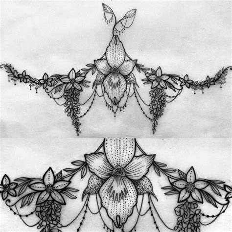 Anka Lavriv On Instagram Orchid And Wisteria Sternum Piece Available