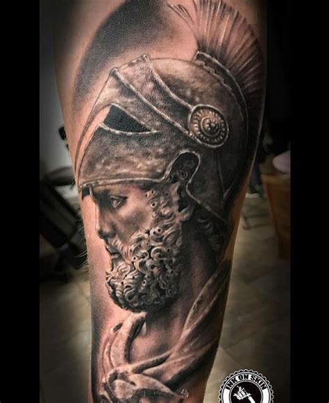 Ares Tattoo Griekse God Warrior Armbedekkende Tatoeages Tatoeage Idee N Tatoeages