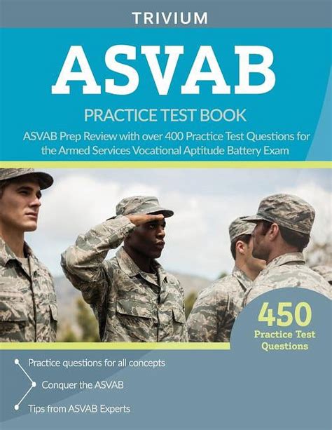 Asvab Practice Test Book Asvab Prep Review With Over 400 Practice