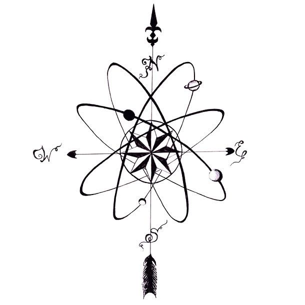 Atom Tattoo Design Inspiration