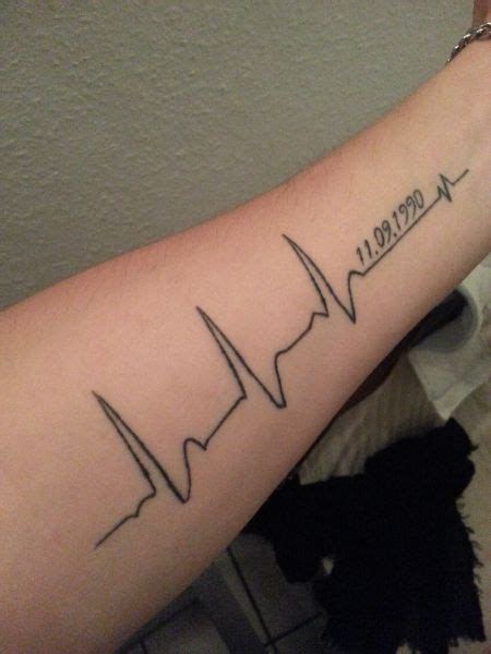 Back Gt Gallery For Gt Ekg Rhythm Tattoos Heart Monitor Tattoo Heart