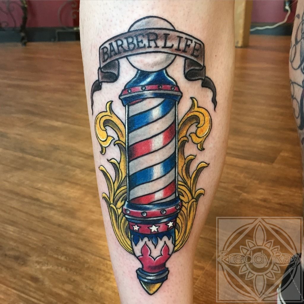 Barber Pole Tattoo Ideas