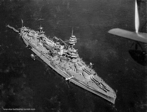 Battleship Texas Uss Texas Bb 35 At Sea On December 21 1943 She