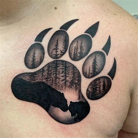 Bear Claw Tattoo Shoulder