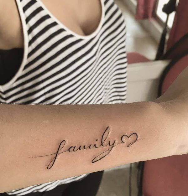 Beautiful Family Tattoo Design On Arm Meaningful Family Tattoos