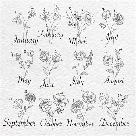 Birth Month Flower Tattoos Designs Best Flower Site