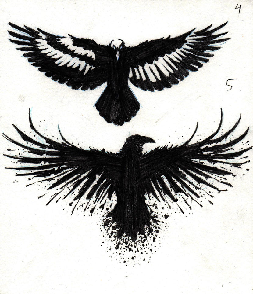 Black Crow Tattoo Designs and Meanings Explained