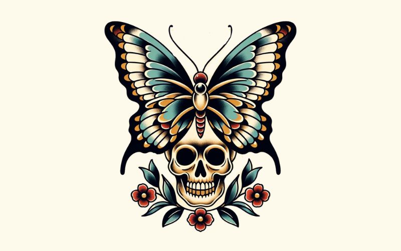 Butterfly Skull Tattoo Meaning