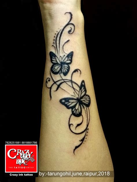 Beautiful Butterfly Wrist Tattoo Design Ideas