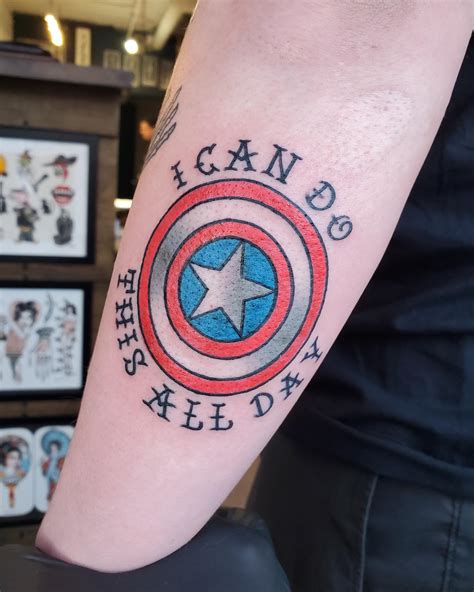 Captain America Tattoo Designs and Ideas