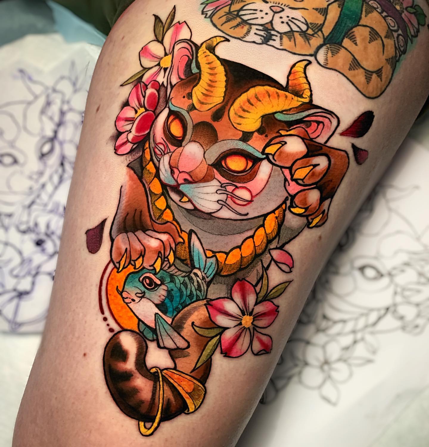 Cat Lady Tribute: Beautiful Cat Memorial Tattoo Ideas