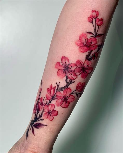 Cherry Blossom Design Tattoo Ideas and Inspiration