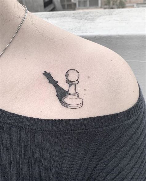 7 Unique Chess Piece Tattoos with Shadow Designs