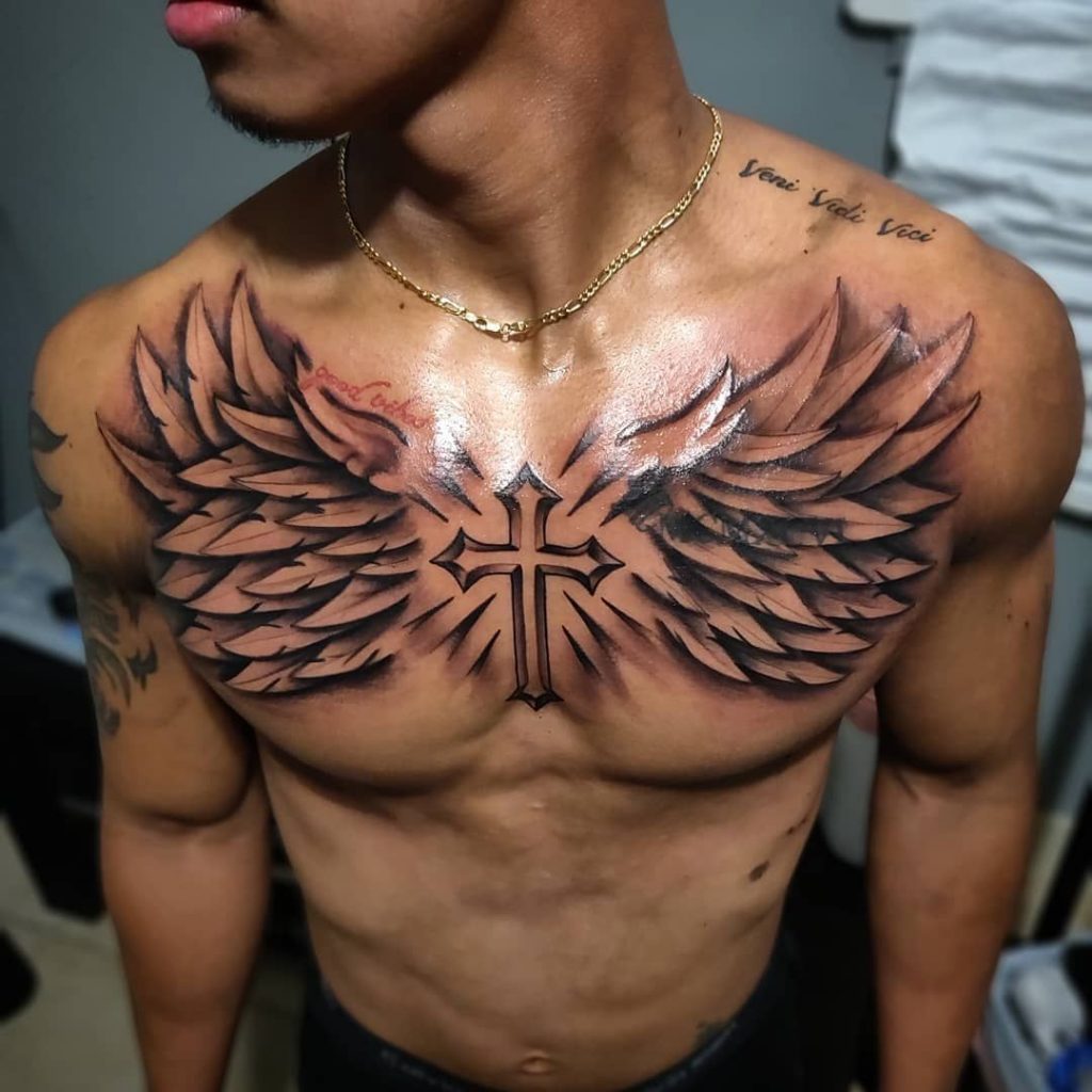 10 Unique Chest Cross Tattoo Designs for Men