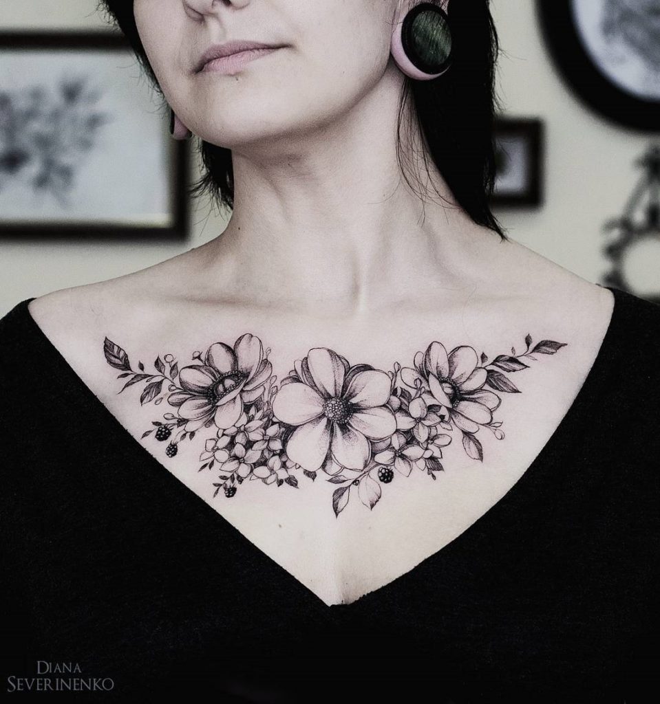 Chest Tattoos for Women Designs and Ideas