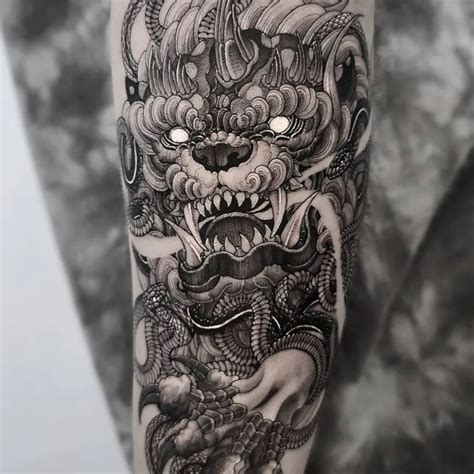 Chinese Lion Dog Tattoo: Ancient Symbolism in Modern Art