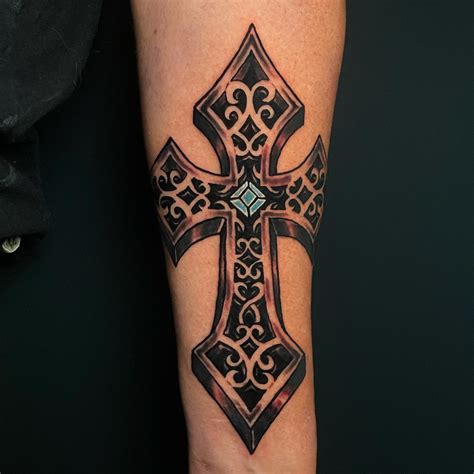 Cross Tattoo Idea On Arm