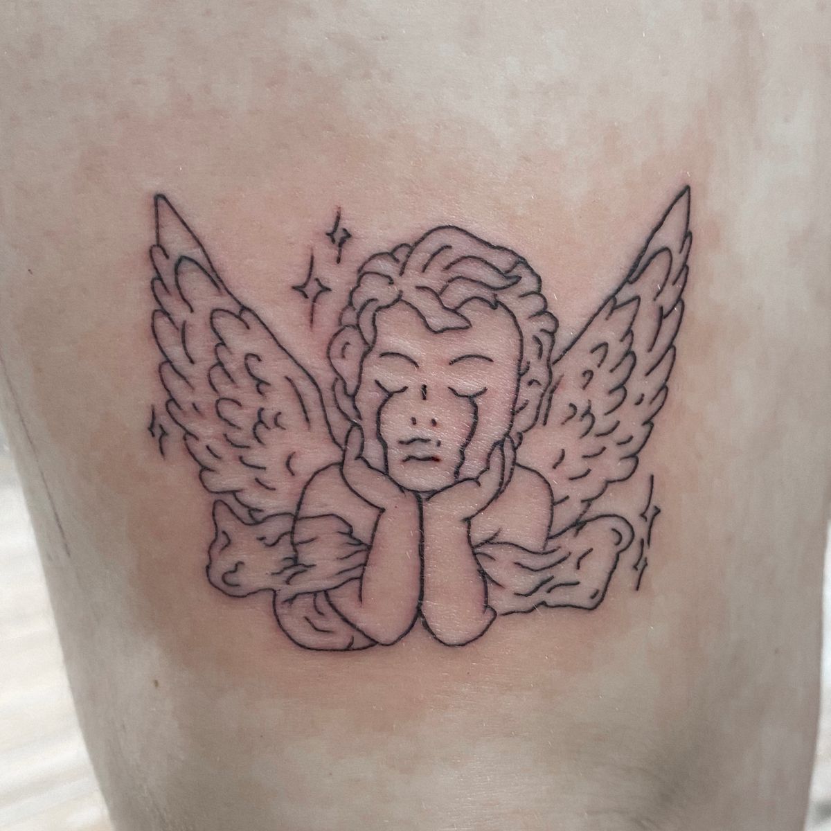 Crying Angel Tattoo