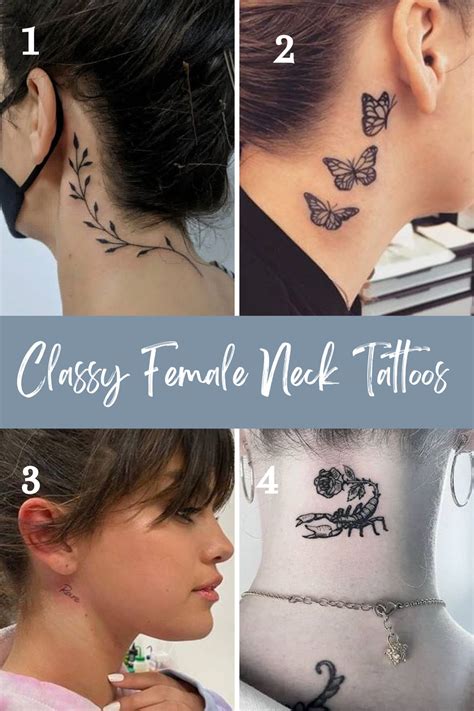 Cute Neck Tattoo Designs for a Delicate Touch