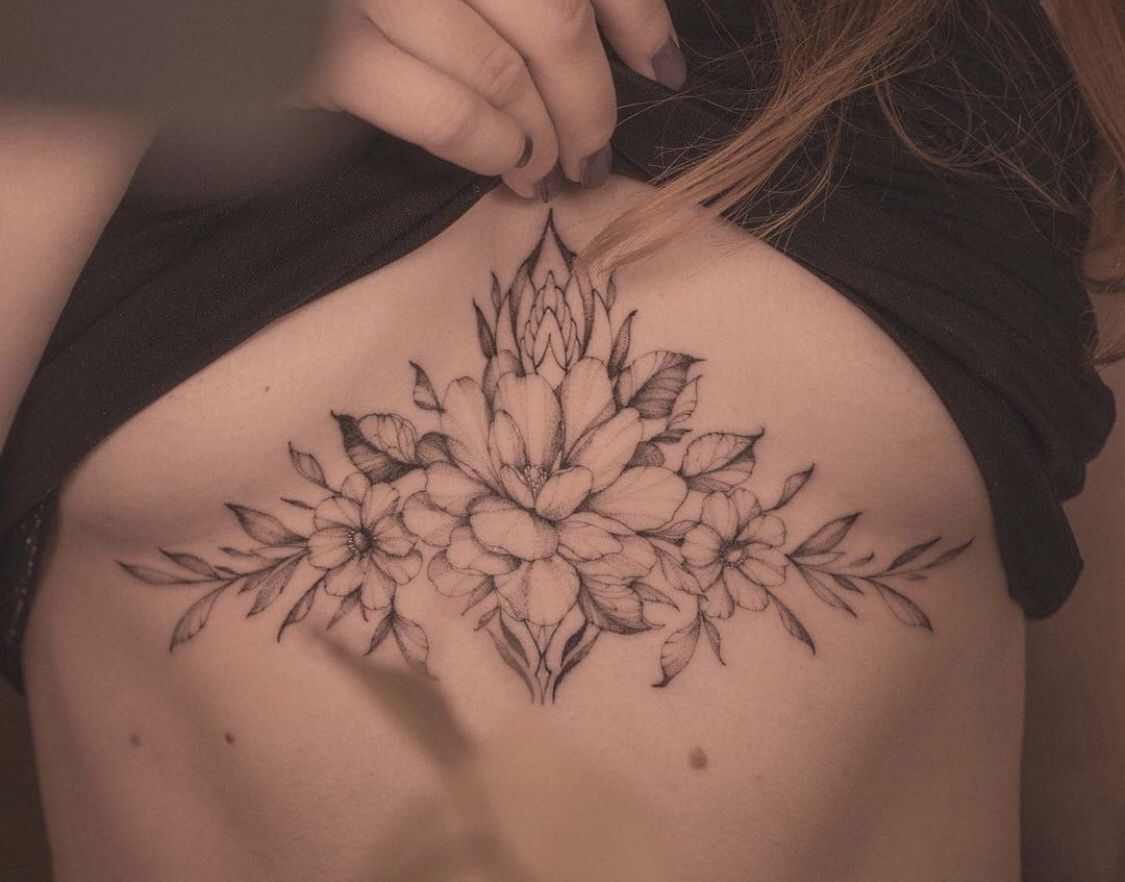 Small yet Sweet: Cute Under Breast Tattoos Designs