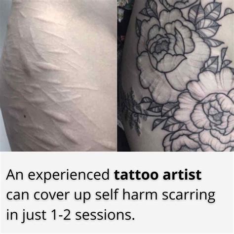 Cutting Scar Tattoo Cover Up