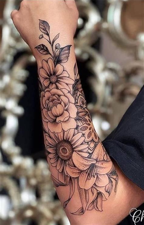 Dark Flower Tattoo Designs