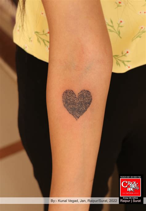 Details More Than 73 Thumbprint Heart Tattoo In Coedo Com Vn