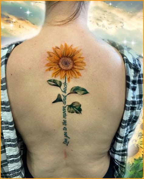 Discover 73 Sunflower Tattoo On Back In Coedo Com Vn