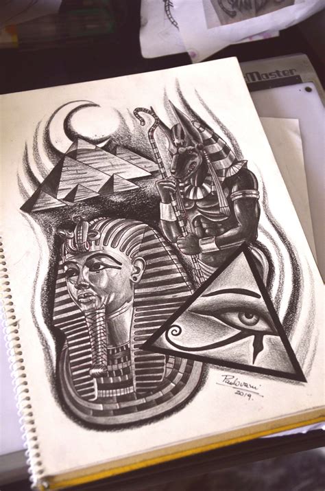 Drawing Ancient Egyptian Tattoo Designs