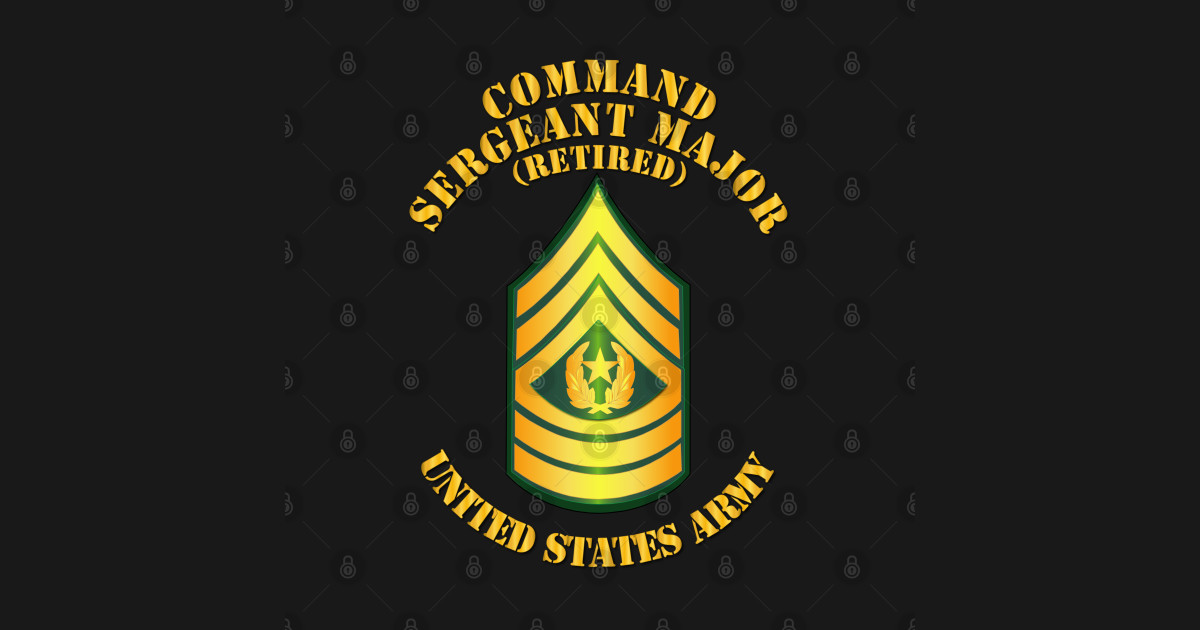 Enlisted Csm Retired Command Sergeant Major Rank Sticker